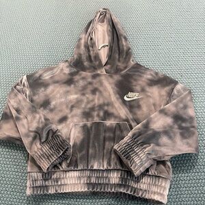 Nike Gray and White Hoodie